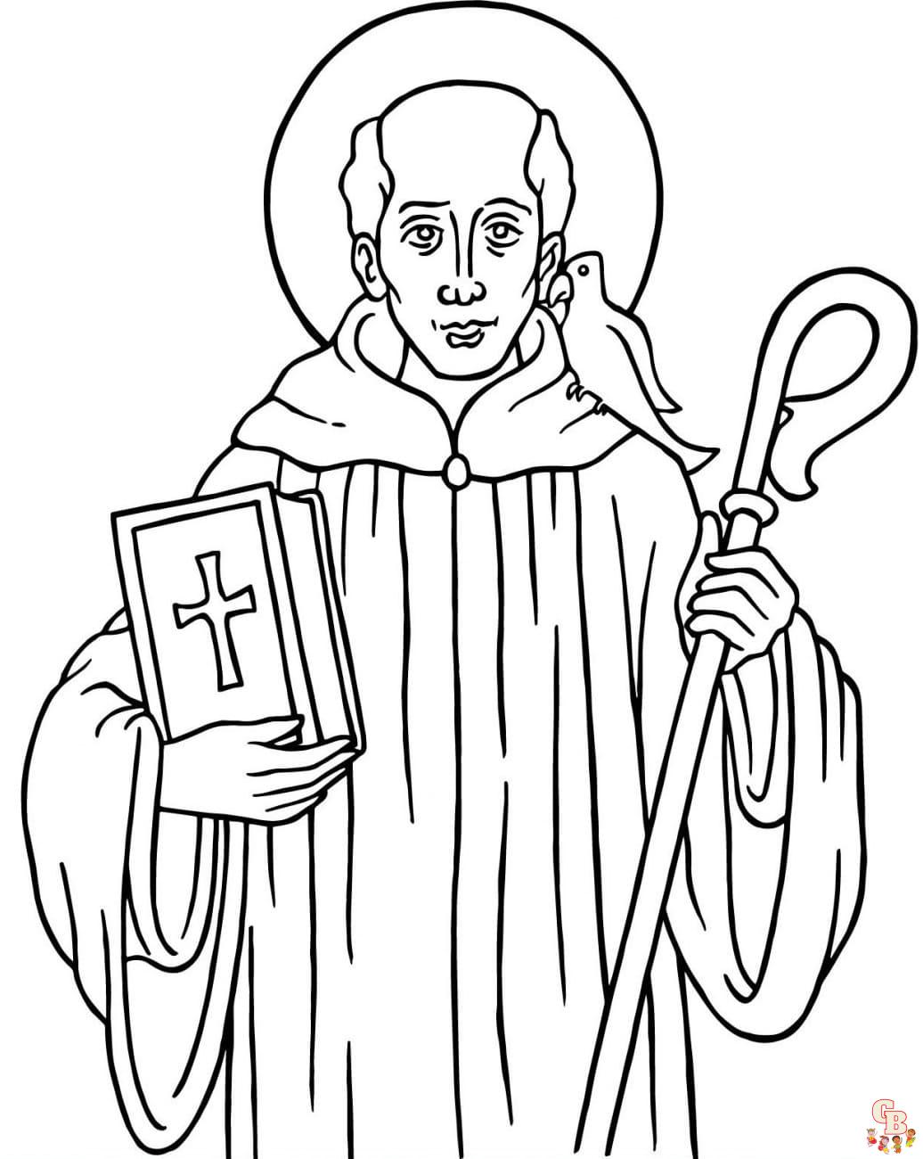 Printable saint coloring pages free for kids and adults