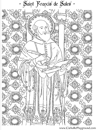 Saints coloring pages â catholic playground