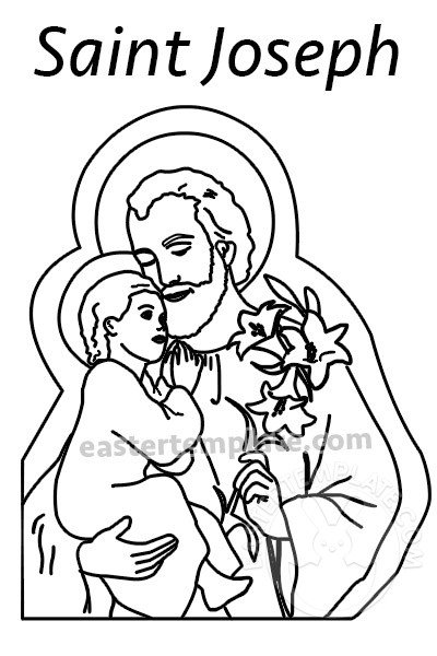 Saint joseph coloring page