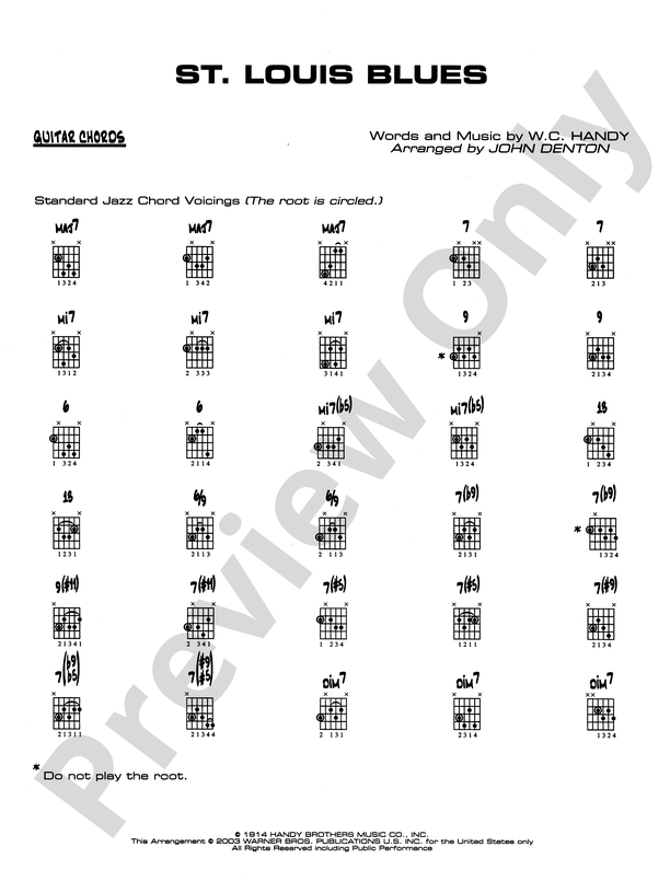 St louis blues guitar chords guitar chords part