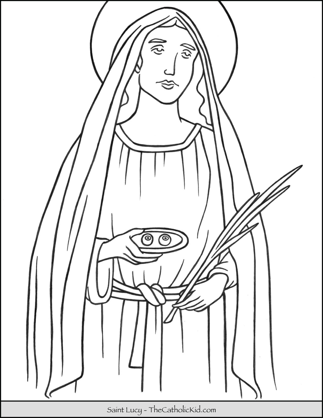 Saint lucy coloring page