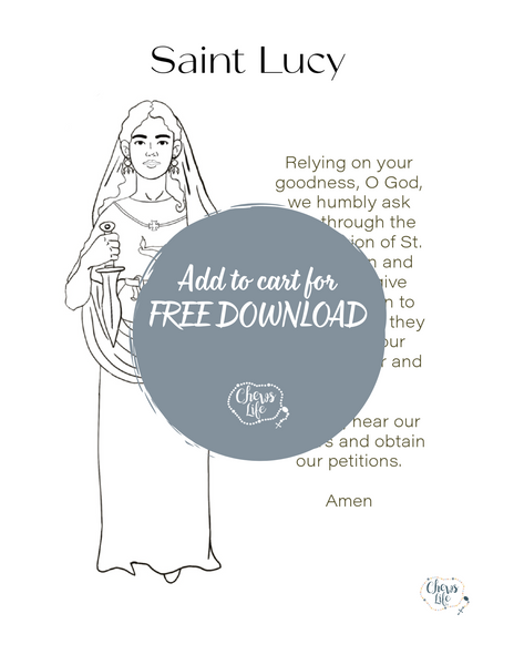 St lucy coloring page