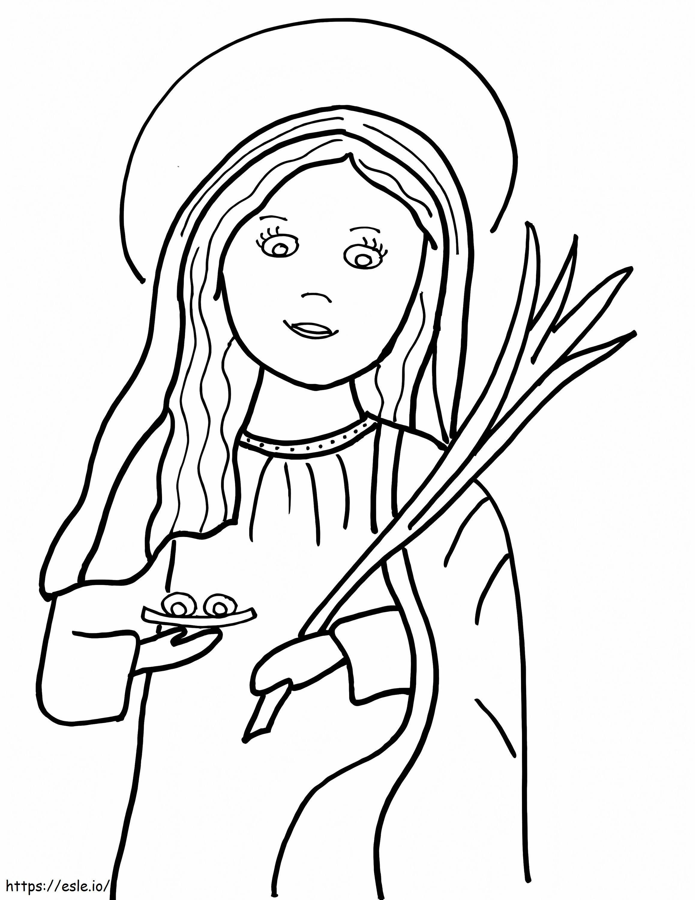 Saint lucy coloring page