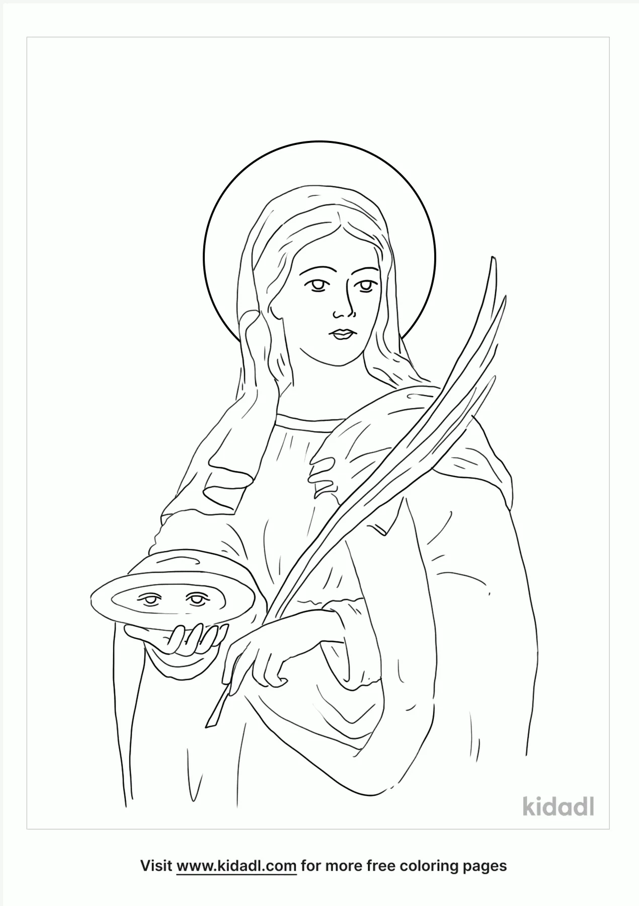 Free saint lucy coloring page coloring page printables