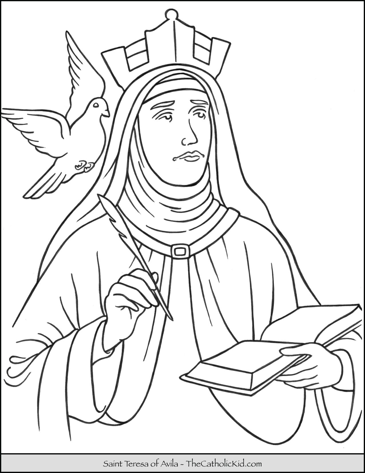 Saint coloring pages