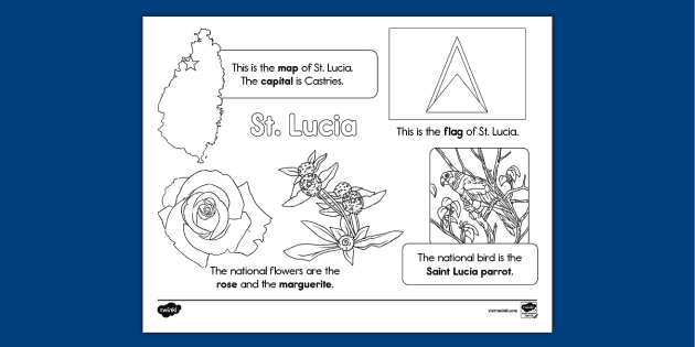 St lucia facts loring sheet for k