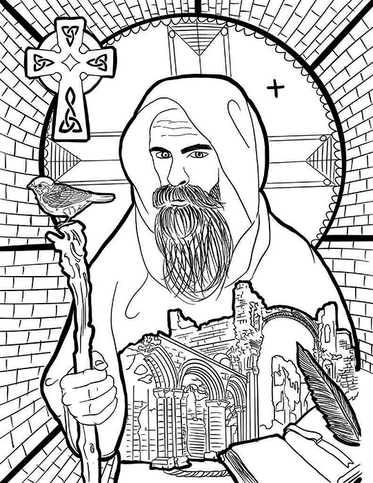 Digital coloring book pages â ministry of saints modern iconography