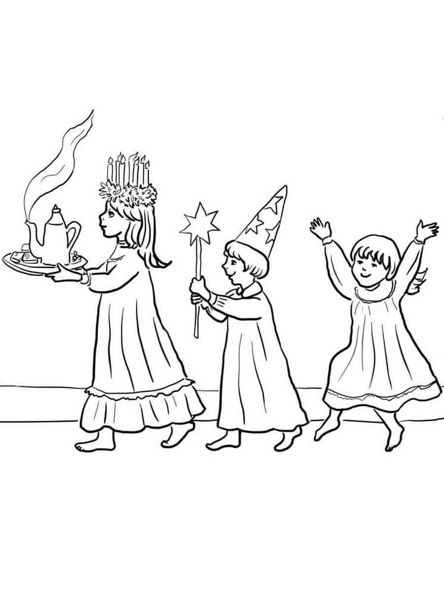 Saint lucys day coloring page