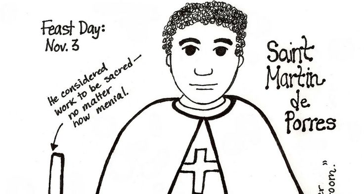 Download a black and white coloring pagexfpaper doll of saint martin de porres sunday school crafts coloring pages easy crochet stitches