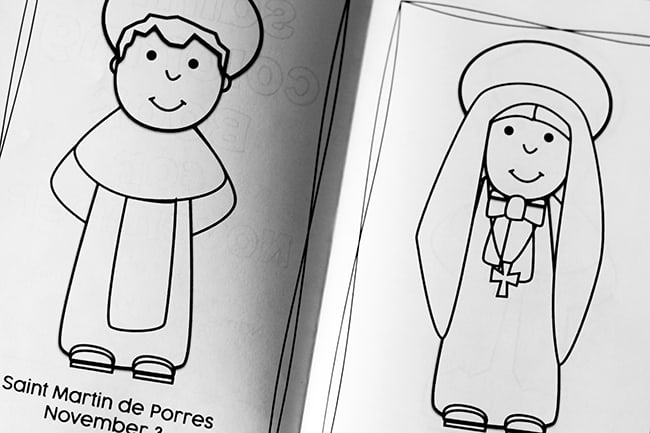 Printable saints coloring book for november