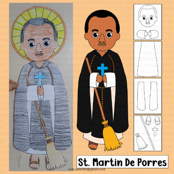 Saint martin de porres craft catholic bulletin board coloring pages activities