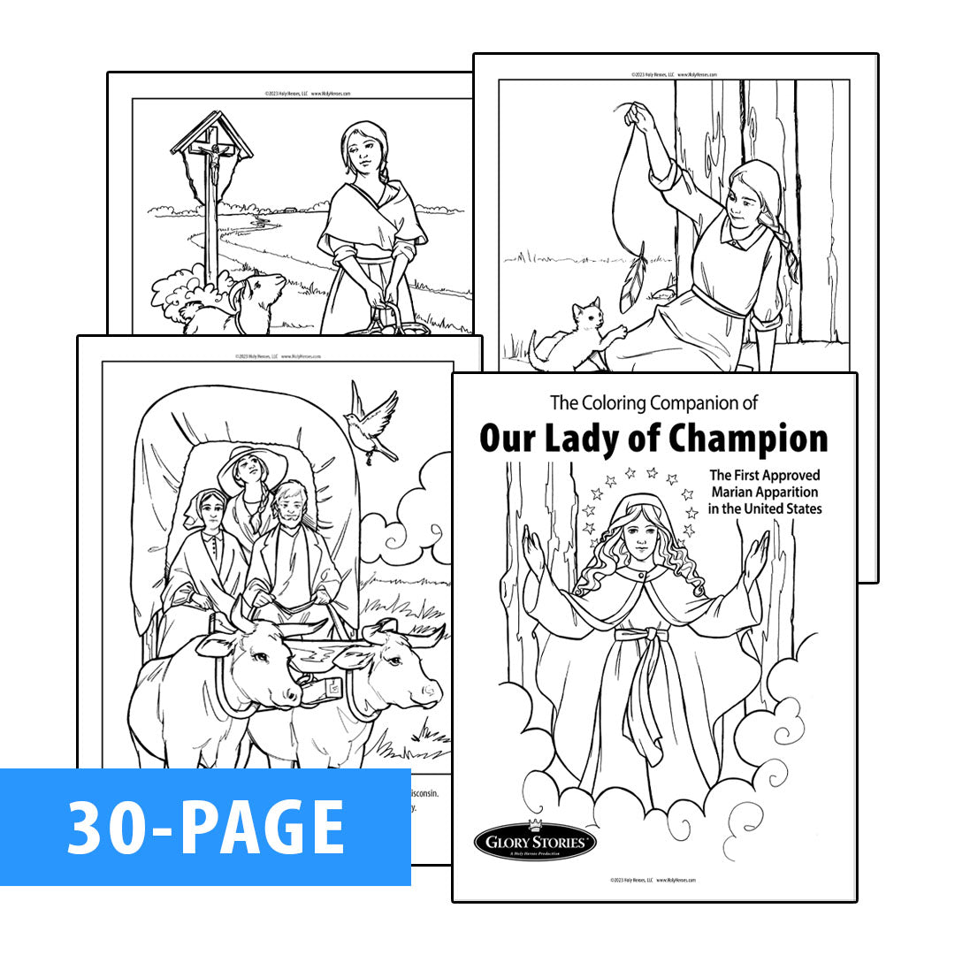 Our lady of champion coloring book download â holy heroes