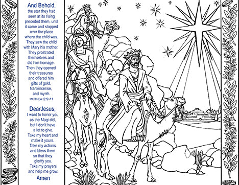 Catholic free christmas coloring pages liturgical year prayer pillowcases