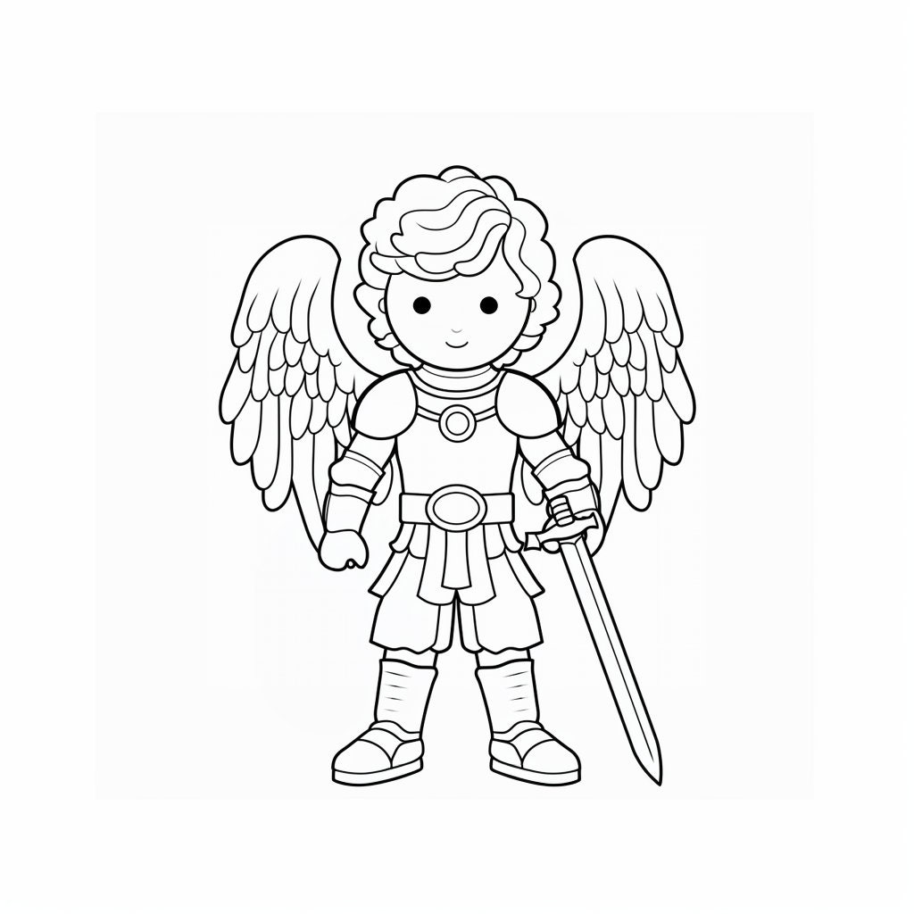 Kids saint michael the archangel coloring pages religious activity for school or home catholic coloring pages christian coloring pages