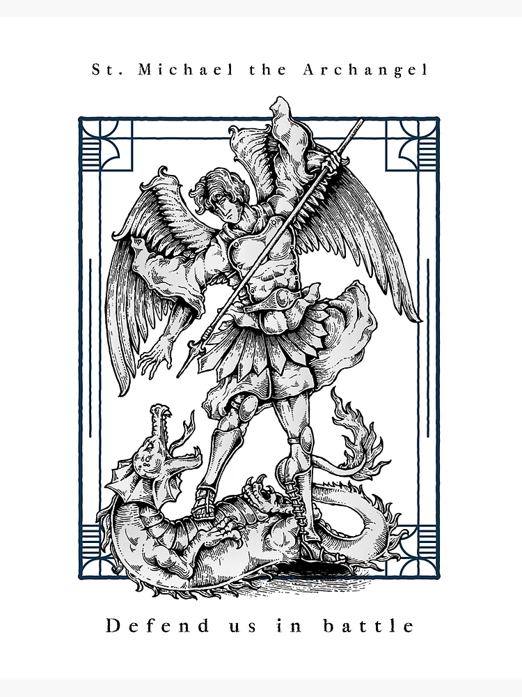 St michael the archangel defend us in battle art board print for sale by svostenak