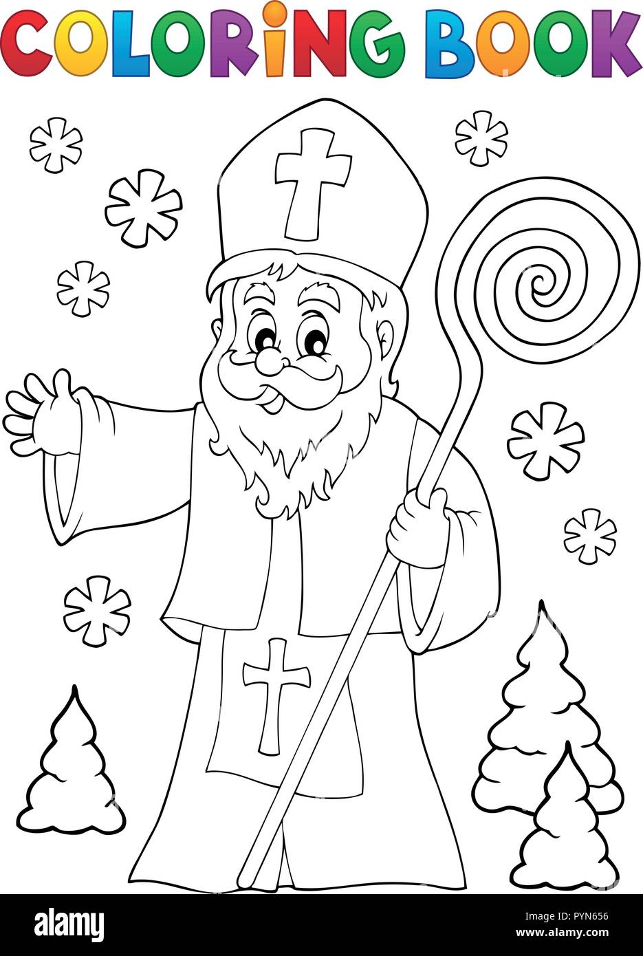 Coloring book saint nicholas topic