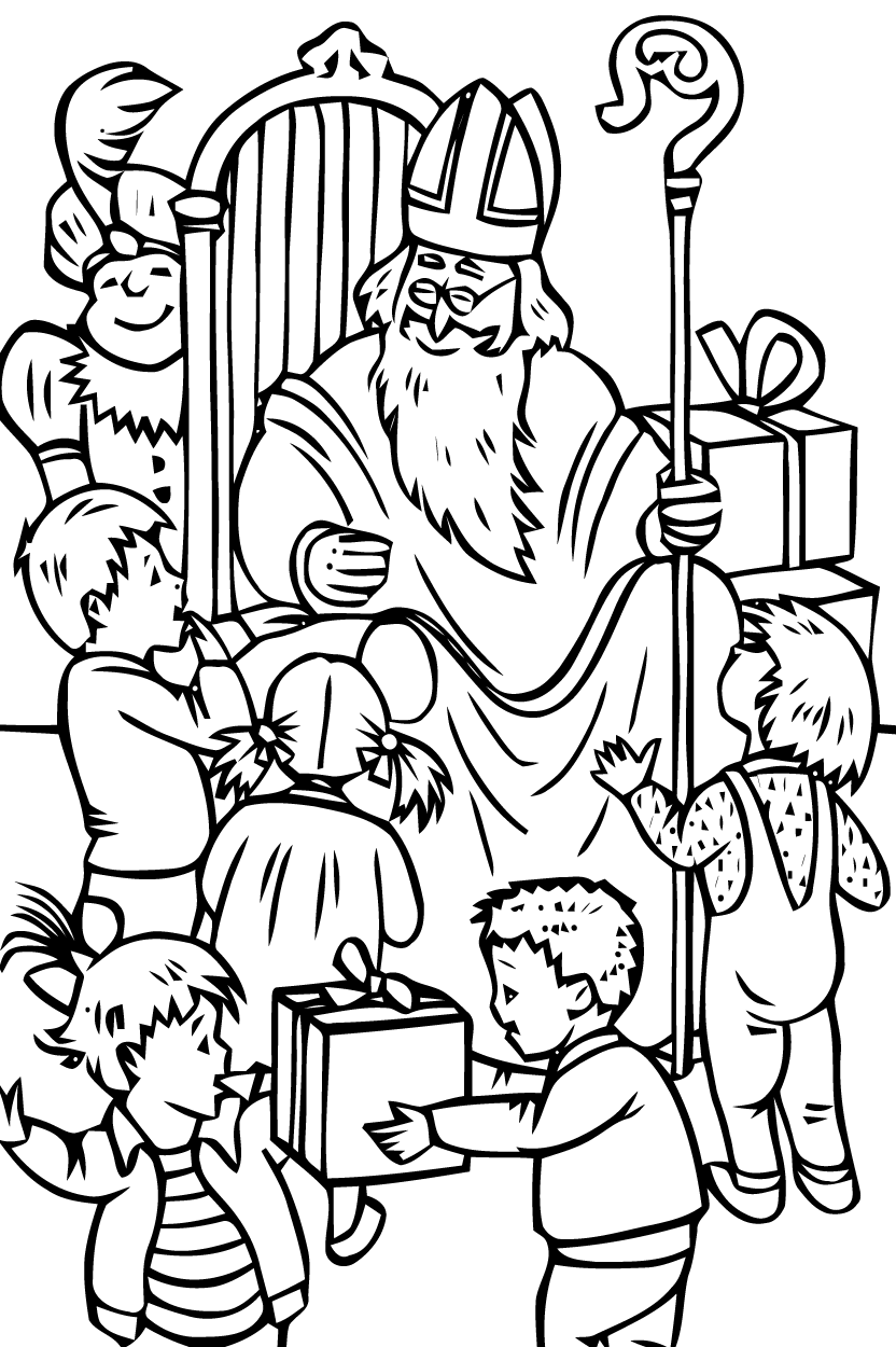 St nicholas coloring pages for children