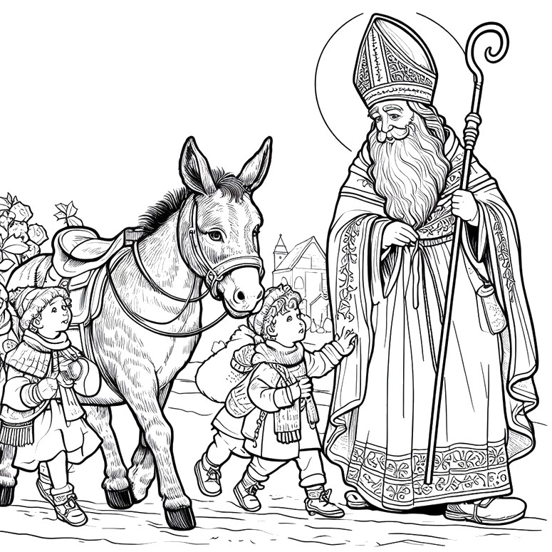 Coloring pages saint nicholas day