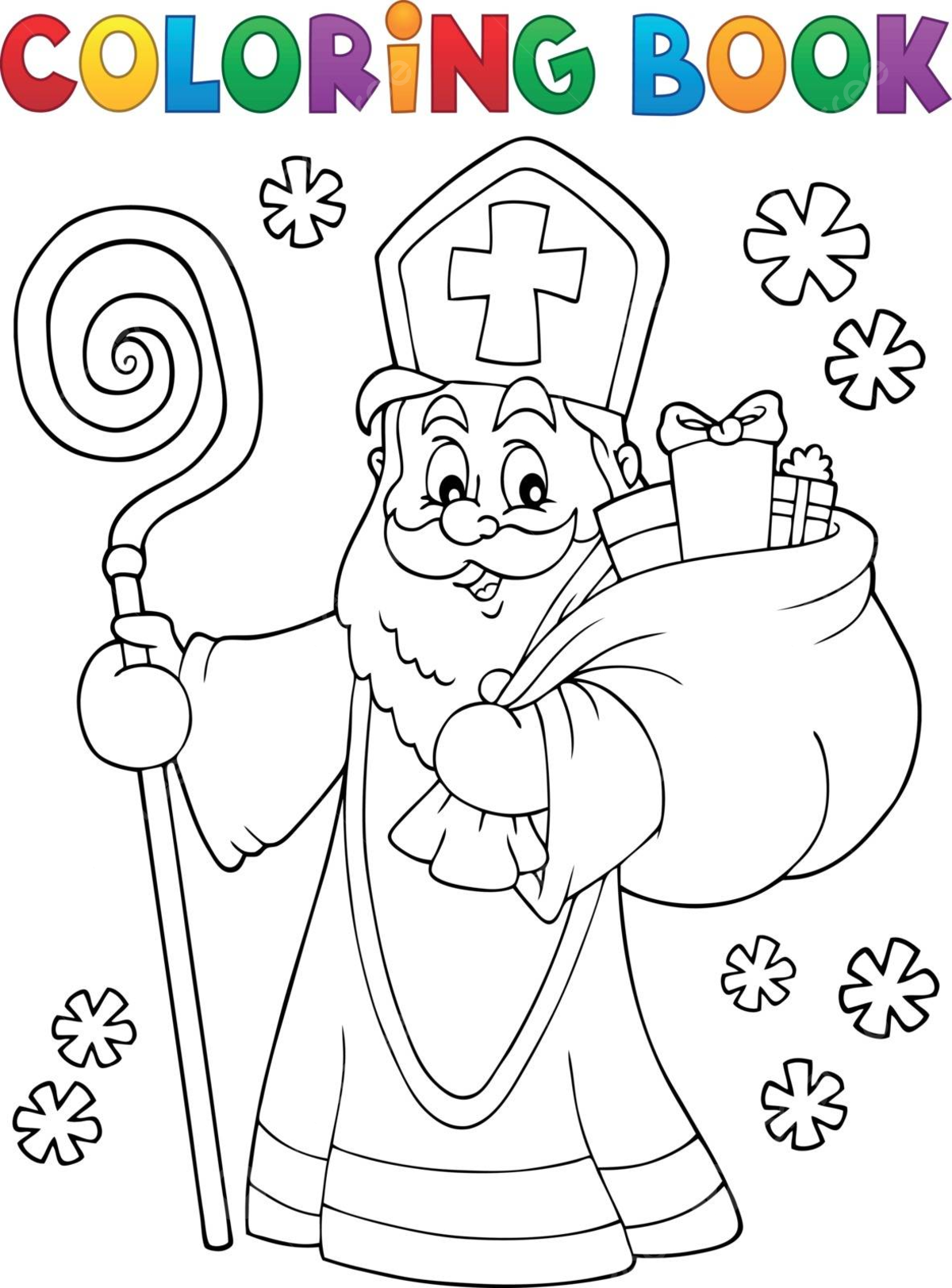 Coloring book saint nicholas topic snowing clothing draw vector book drawing wing drawing snow drawing png and vector with transparent background for free download