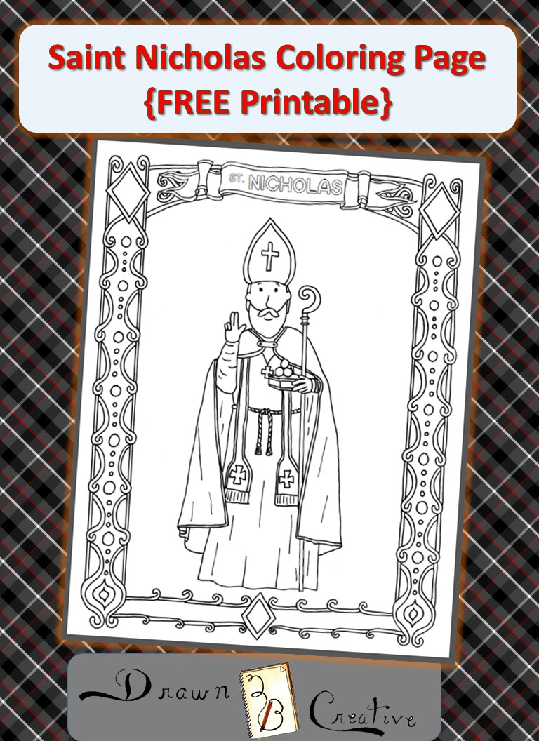 Free saint nicholas coloring page