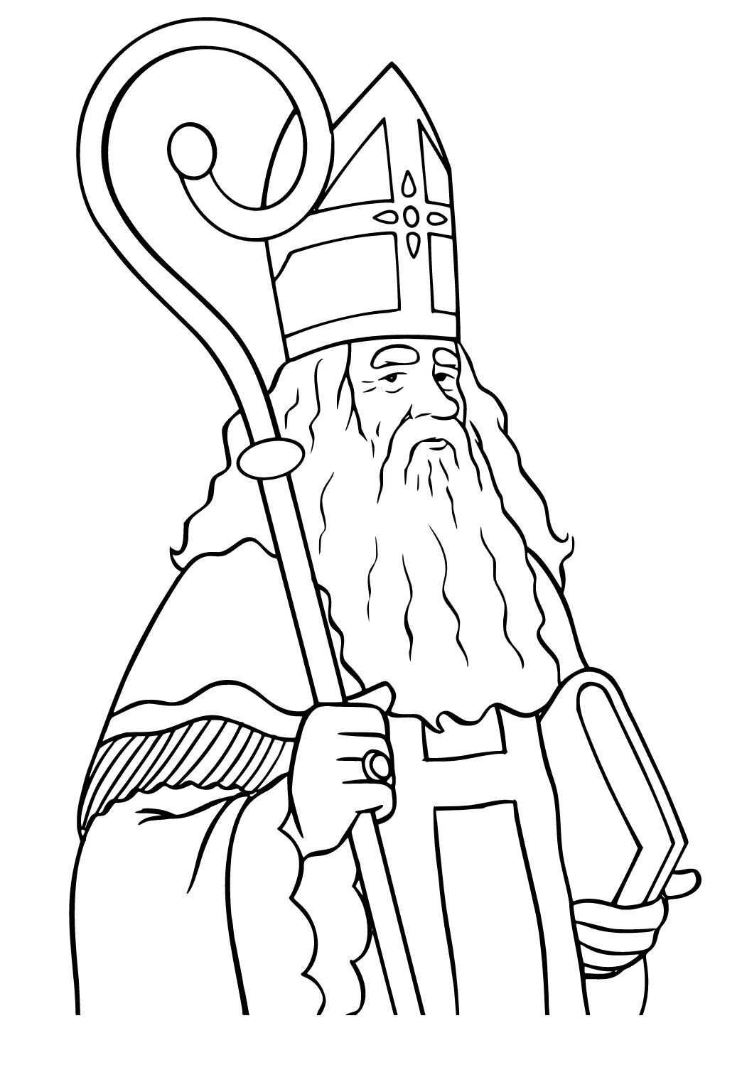 Free printable st nicholas real coloring page for adults and kids