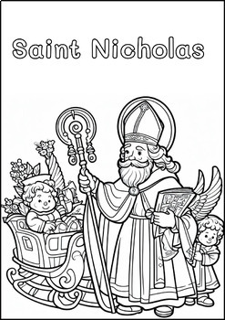 St nicholas coloring pages saint nicholas day activities set