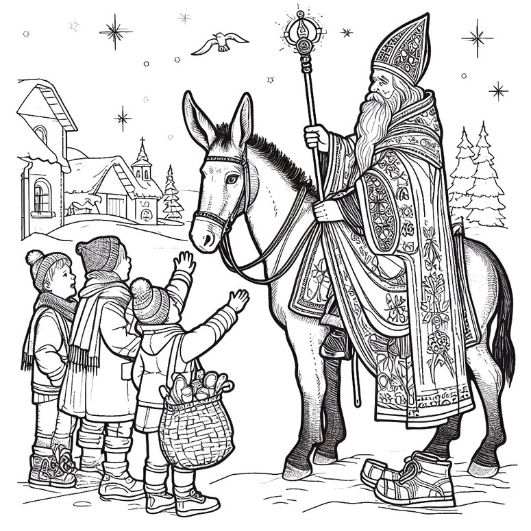 Coloring pages saint nicholas day