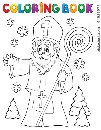 Coloring book saint nicholas topic