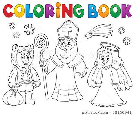 Coloring book saint nicholas day theme