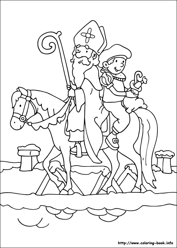 Saint nicholas coloring picture