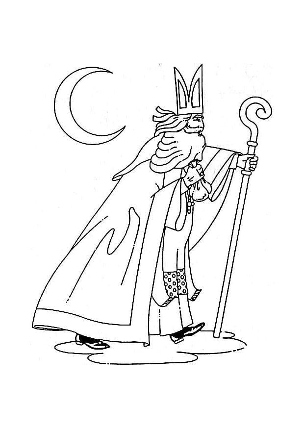 Coloring page saint nicholas