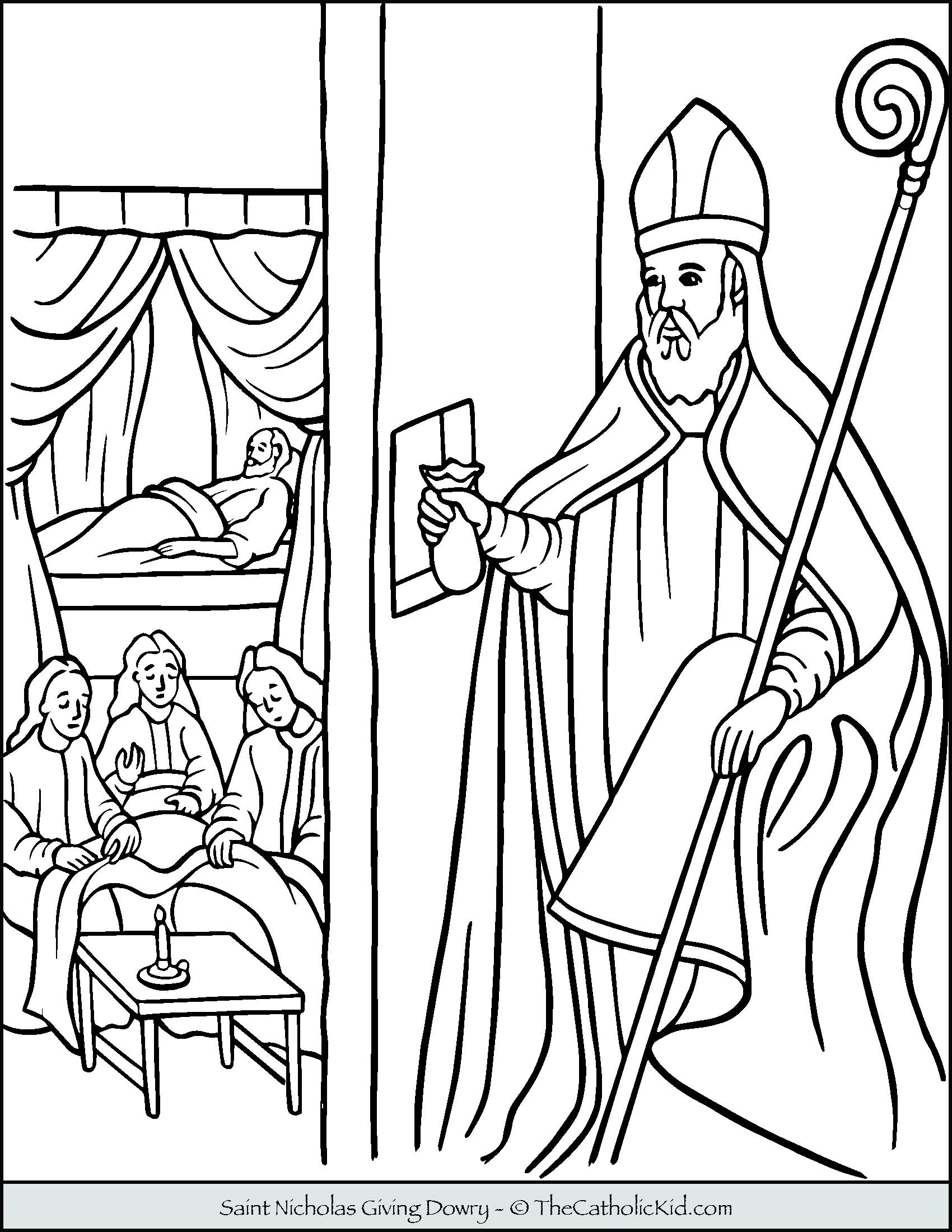 St nicholas coloring pages prayer sheet paper craft