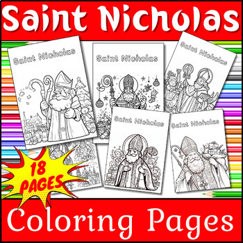 St nicholas coloring pages saint nicholas day activities set