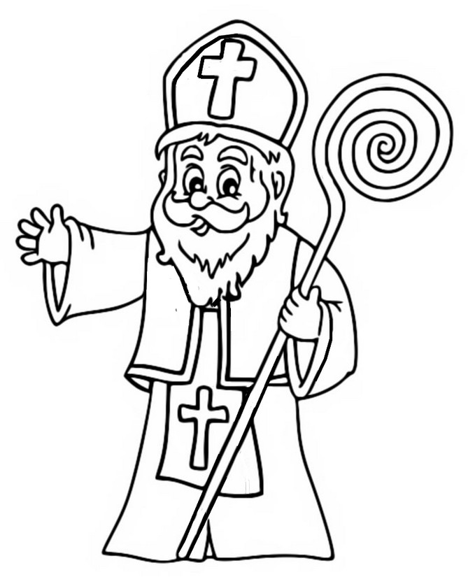 Coloring page saint nicholas day