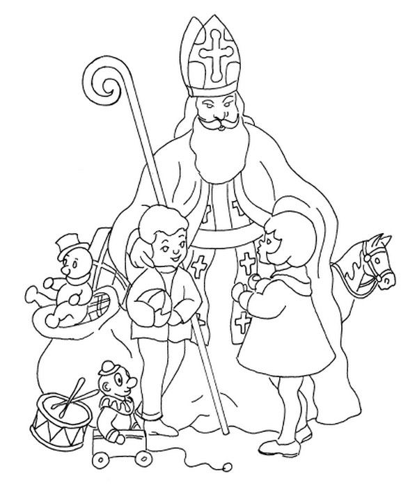 Coloring page saint nicholas day ausmalbilder nikolaus st nikolaus ausmalbilder