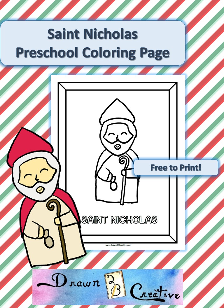 Saint nicholas preschool coloring page