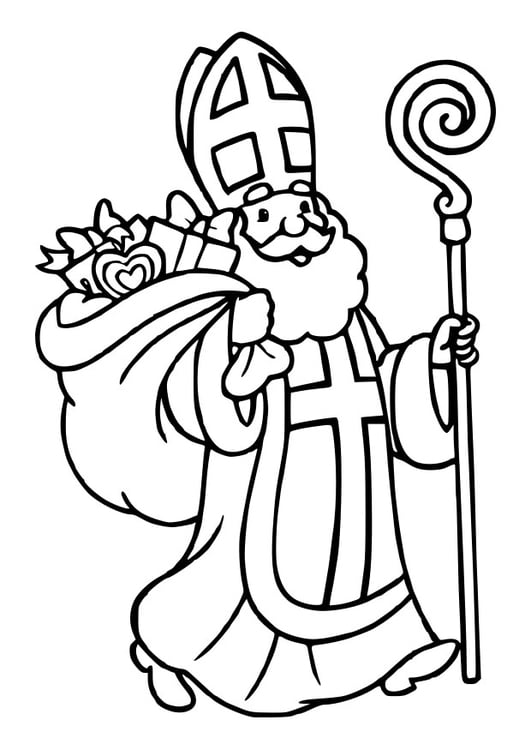 Coloring page saint nicholas