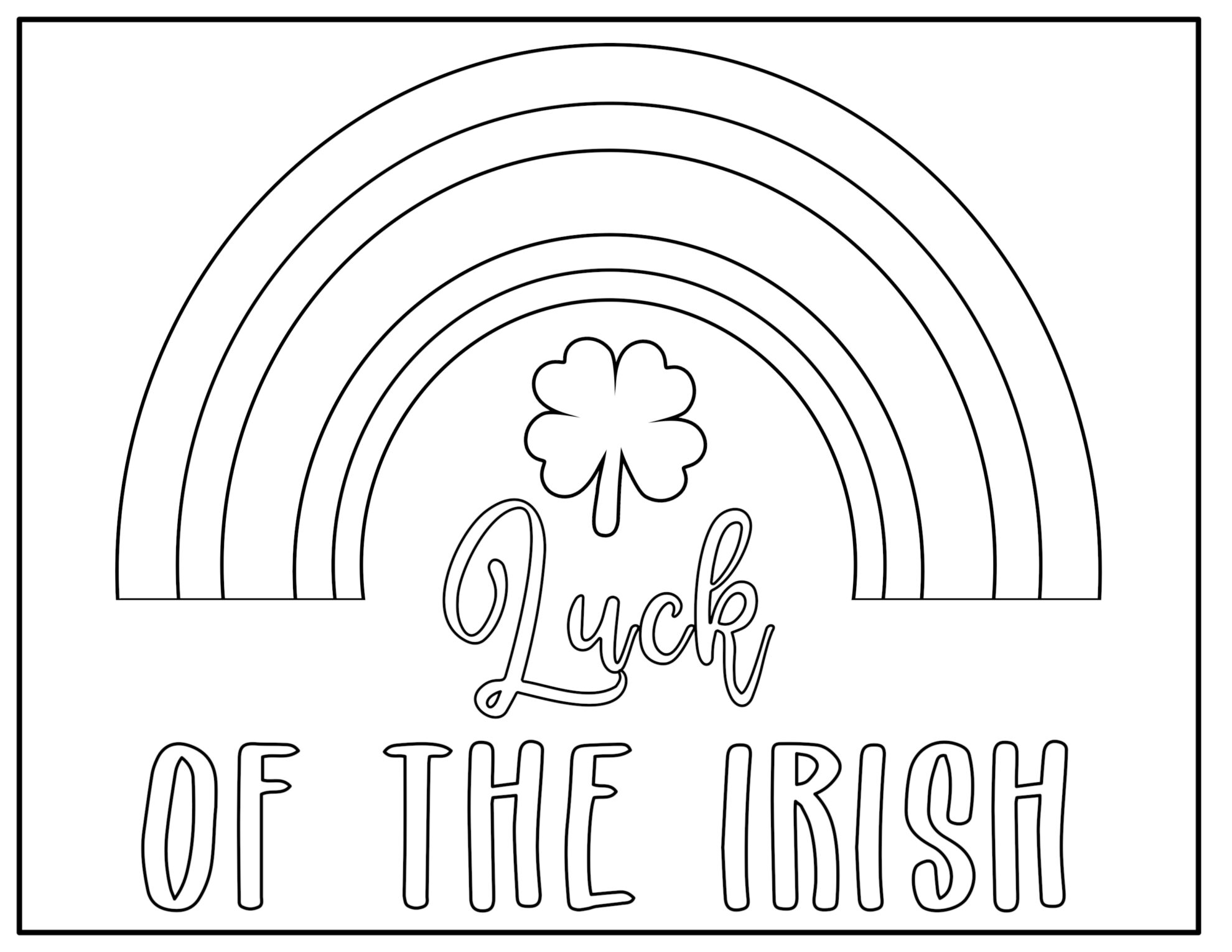 Free st patricks day coloring pages