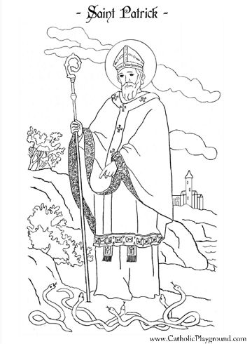 Saint patrick coloring page march th catholic coloring saint coloring coloring pages