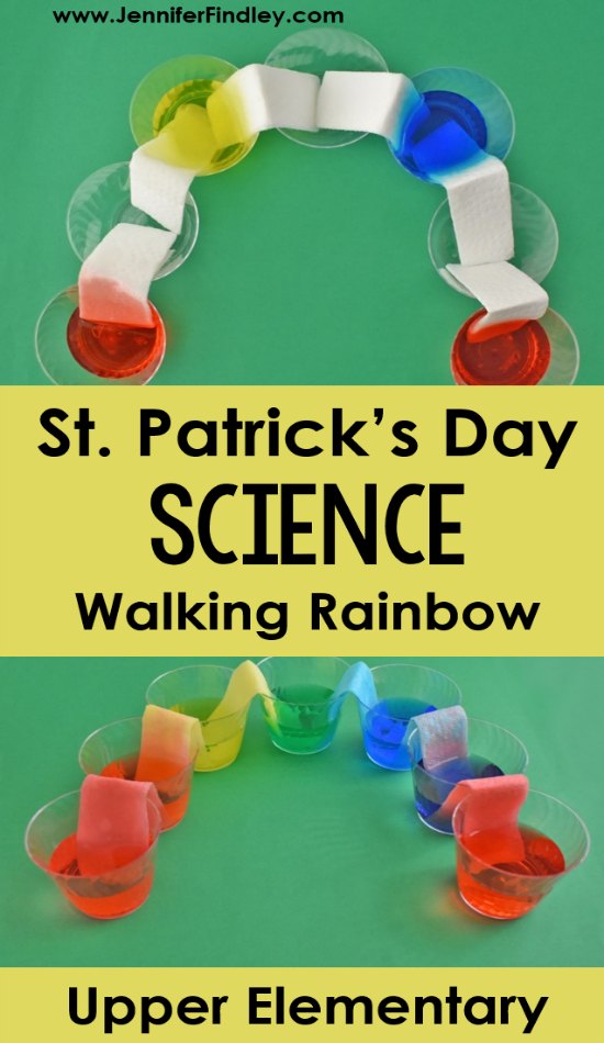 St patricks day science activity walking rainbow