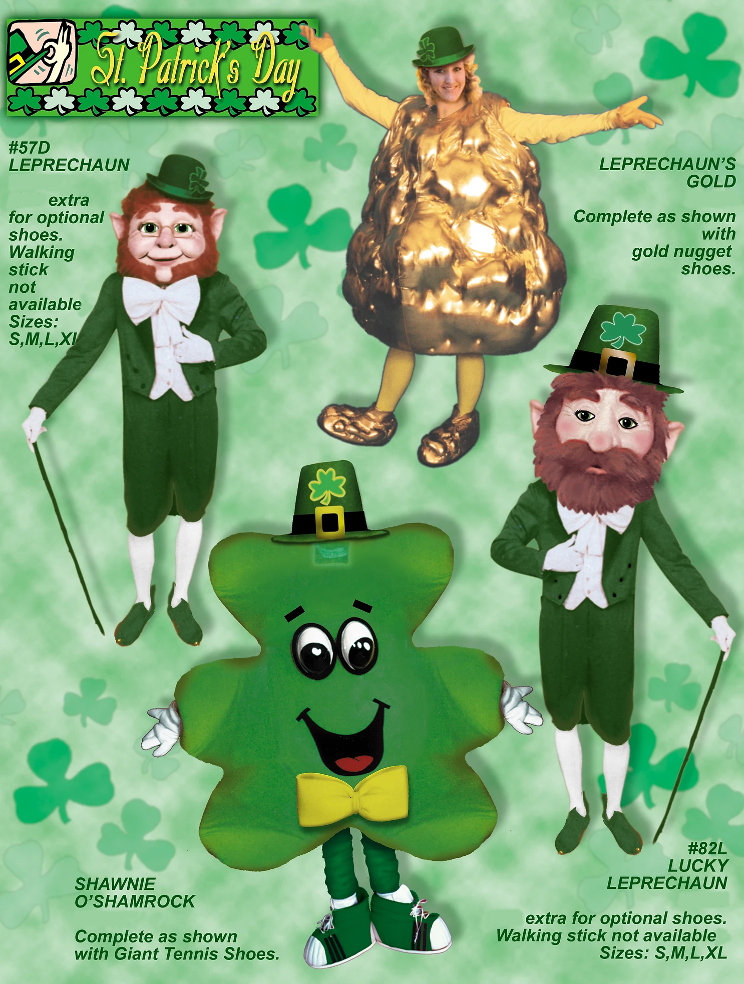 Nice st pats day mascot costumes to browse or well customize for you