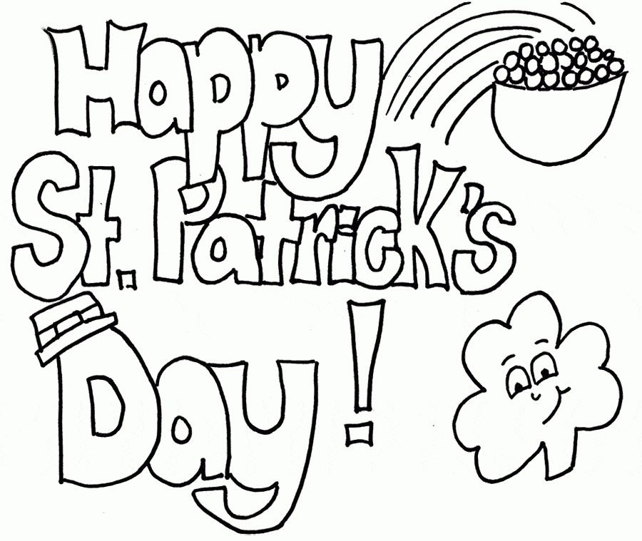 Free st patricks day coloring pages