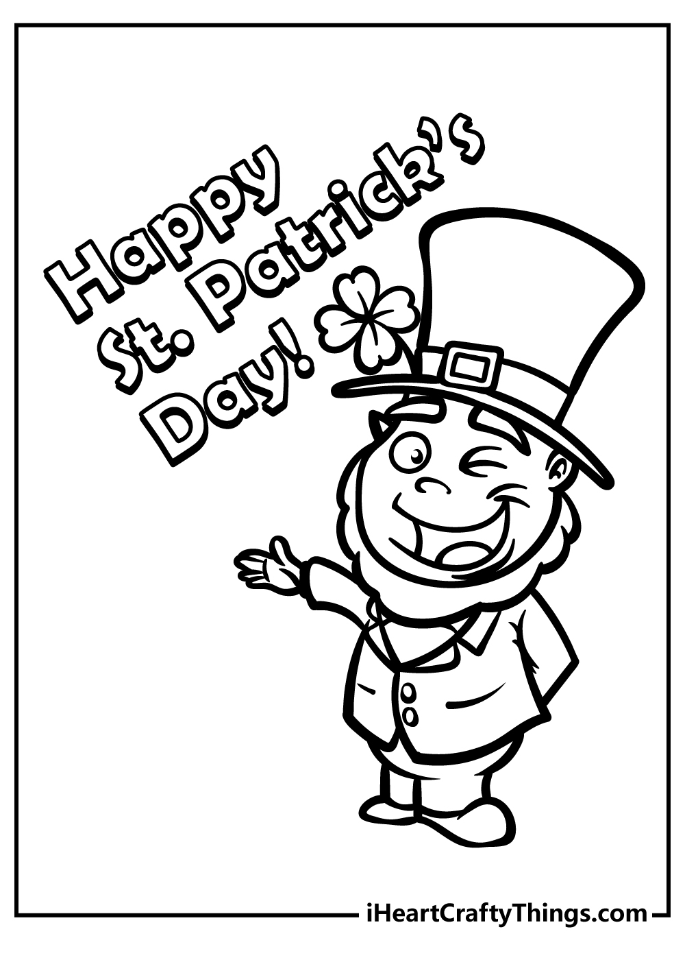 St patricks day coloring pages free printables