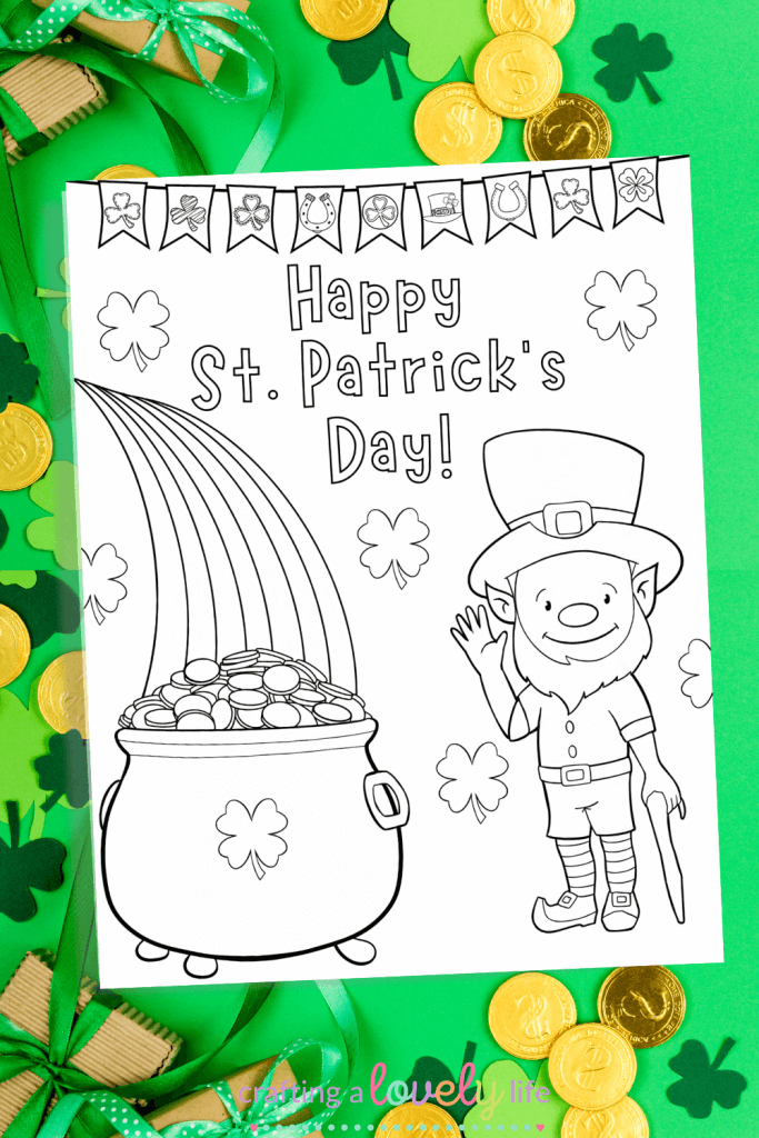 St patricks day coloring page free printable