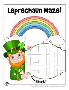 St patricks day mazes woo jr kids activities childrens publishing