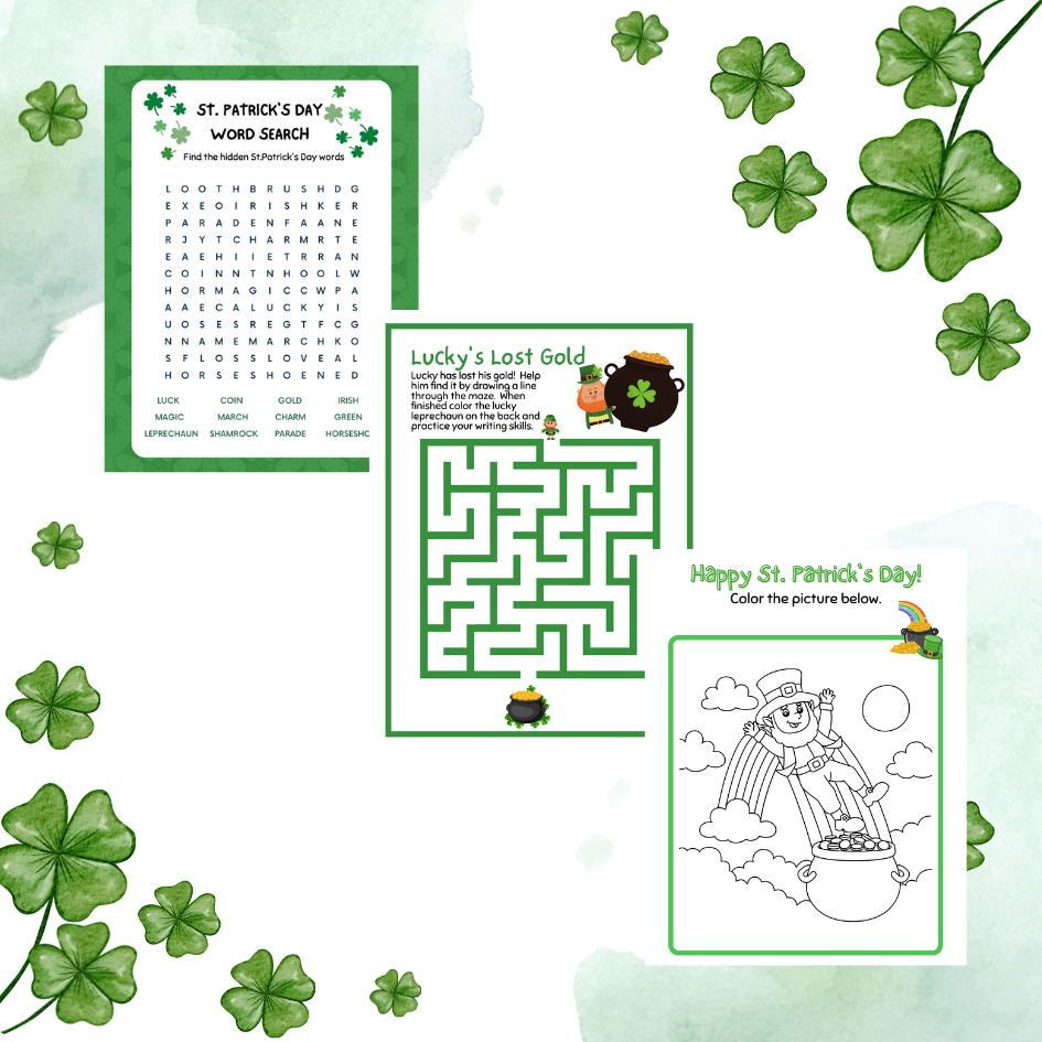 Printable st patricks day activity book mom on the side