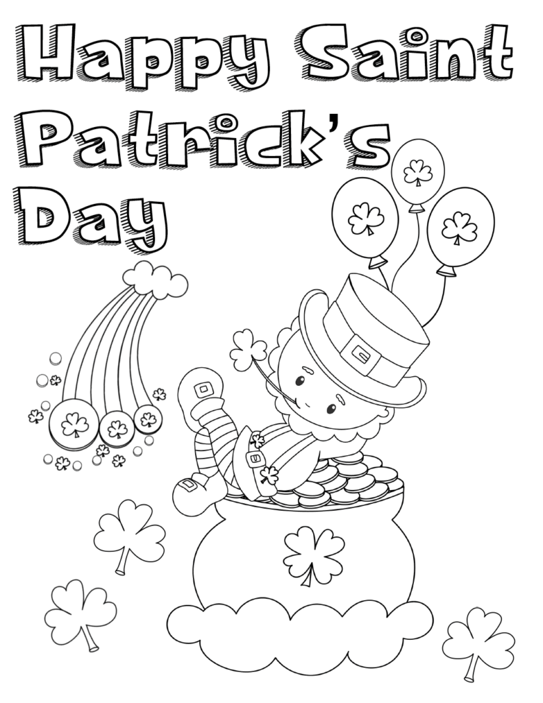 Free printable st patricks day coloring pages designs