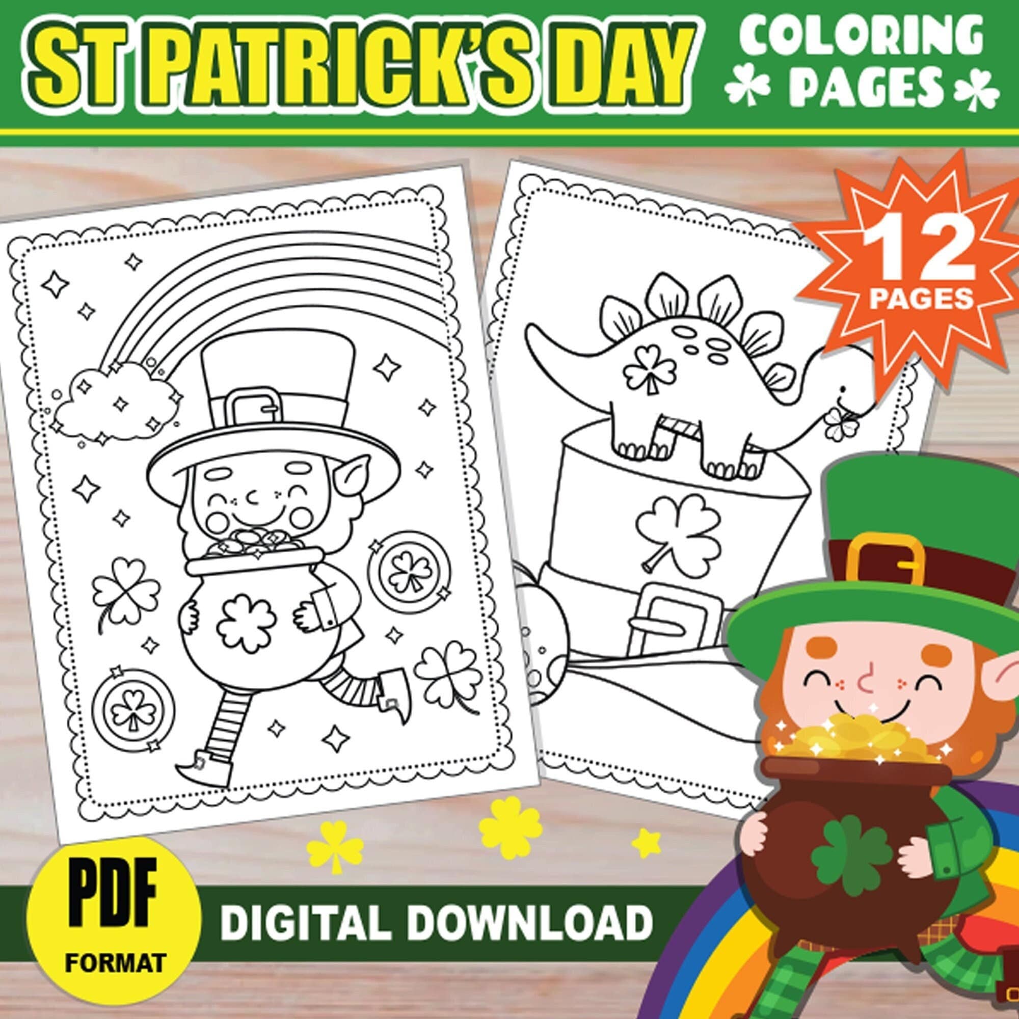 St patricks day coloring pages for kids unique pages printable st patricks activities for children