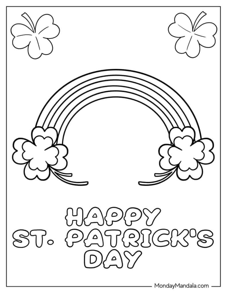 St patricks day coloring pages free pdf printables