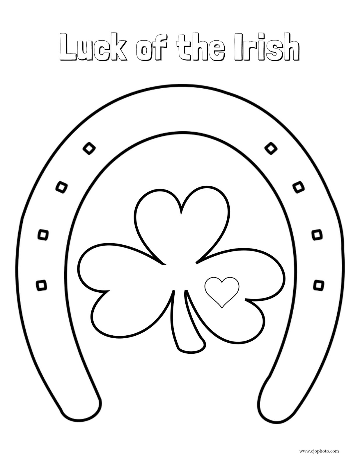 Cjo photo st patricks day coloring page luck of the irish